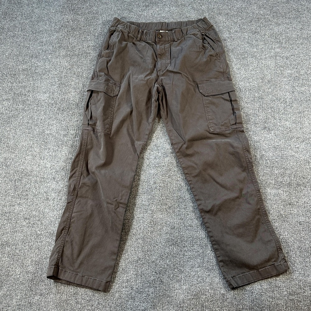 Bearbottom Clothing Pants Mens Large Brown Cargo Elastic Waist Stretch Casual